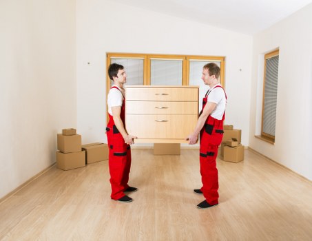 Careful loading of boxes and small items for removals in Nagshead